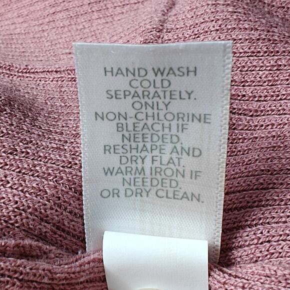 J Jill Rib Knit Open Cardigan Sweater Size XS Dusty Rose Pockets Longline NWT - Picture 9 of 9